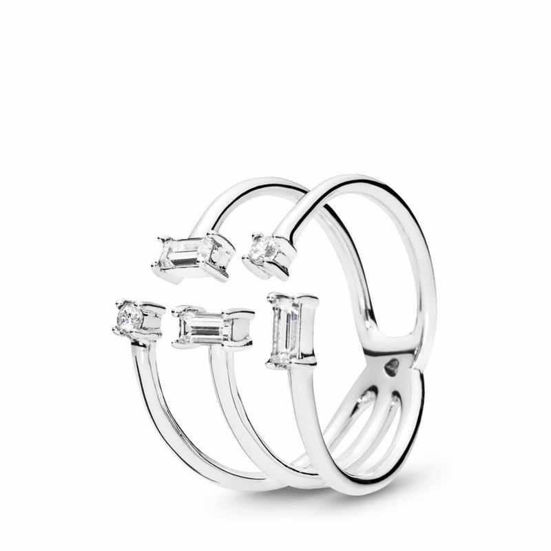 Pandora Shards Of Sparkle Statement Ring - Sterling Silver/Cubic Zirconia - Canada | DG9222RA